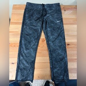 Nike Black and Gray Wave Pattern Leggings - Women’s size Medium.